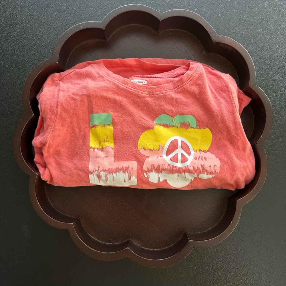Toddler Girls Size 5T Clothing ~ Old Navy Love/Peace Tee & Coral Jeggings